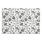 Gothic Animal Skull met Flowers Pattern Kussensloop (Achterkant)