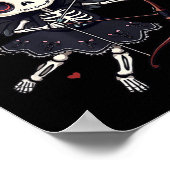 Gothic Anime Skeleton Cud – Dark Valentine Kawaii Poster (Hoek)