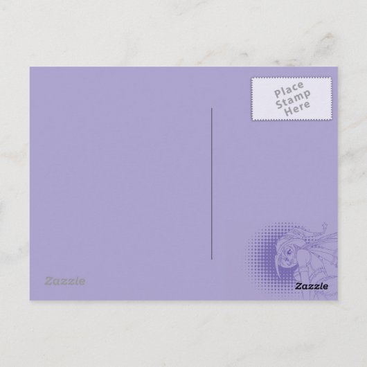 Gothic Anime Witch Briefkaart (Achterkant)