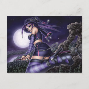 Gothic Anime Witch Briefkaart
