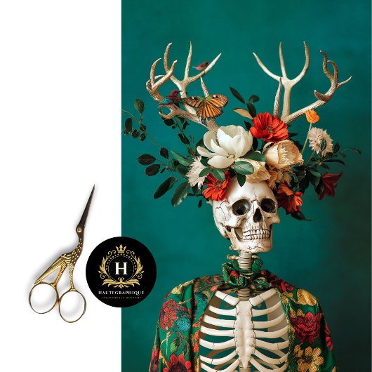 Gothic Antlers Uniek Skelet Schedel Decoupage Tissuepapier