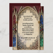 Gothic Arch Christmas Party Kaart (Voorkant / Achterkant)