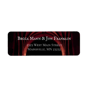 Gothic Arch Elegant Wedding Dark Black Red Etiket