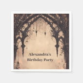 Gothic Arch Midnight Birthday Servet (Voorkant)