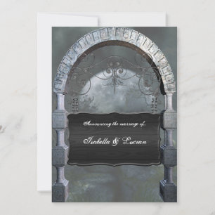 Gothic Arch Plaque Vampire Gothic Weddenschap Kaart