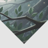 Gothic Art Deco Goddess in Forest Tissuepapier (Detail)