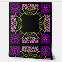 Gothic Art Nouveau Roos en Dahlia Purples