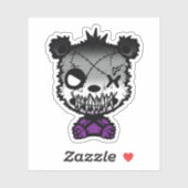 Gothic Asexual Pride Flag gekleurd Beer Sticker (Vel)