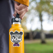 Gothic Asexual Pride Flag gekleurd Beer Sticker