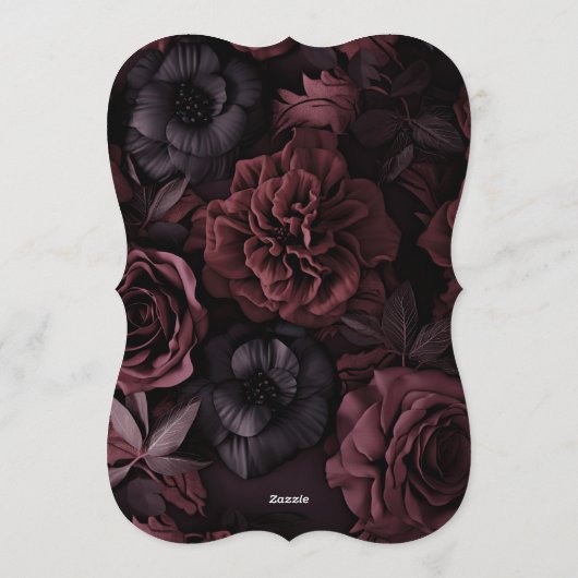 Gothic Aurelian Nightfall Wedding Invitation (Dos)