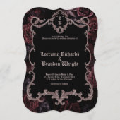 Gothic Aurelian Nightfall Wedding Invitation (Devant)