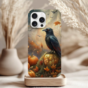 Gothic Autumn Raven - Witchy Pumpkin Forest Design