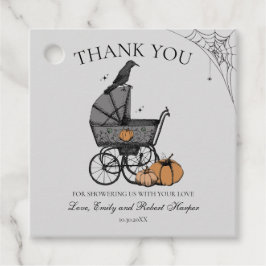 Gothic Baby Carriage Baby shower Bedankt Bedankjes Labels