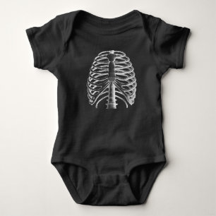 Gothic Baby kleding - Gothic Punk Skeletribcage Romper