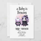 Gothic Baby Meisje Brouwen Heks Ghost Couldron Kaart (Voorkant)