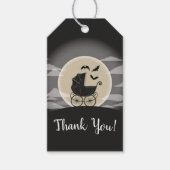 Gothic Baby shower Halloween Carriage Cadeaulabel (Voorkant)