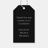 Gothic Baby shower Halloween Carriage Cadeaulabel (Achterkant)