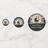 Gothic Baby shower Halloween Carriage Confetti (Achterkanten)