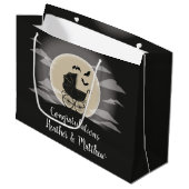 Gothic Baby shower Halloween Carriage Groot Cadeauzakje (Voorkant Gekanteld)