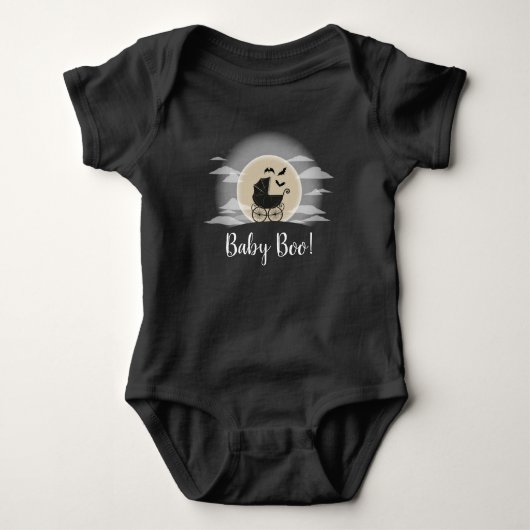 Gothic Baby shower Halloween Carriage Romper (Voorkant)