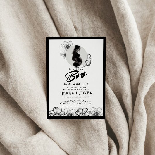 Gothic Baby shower Skulls & Flowers Kaart