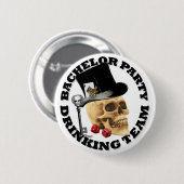 Gothic Bachelor party drink team Ronde Button 5,7 Cm (Voorkant /achterkant)
