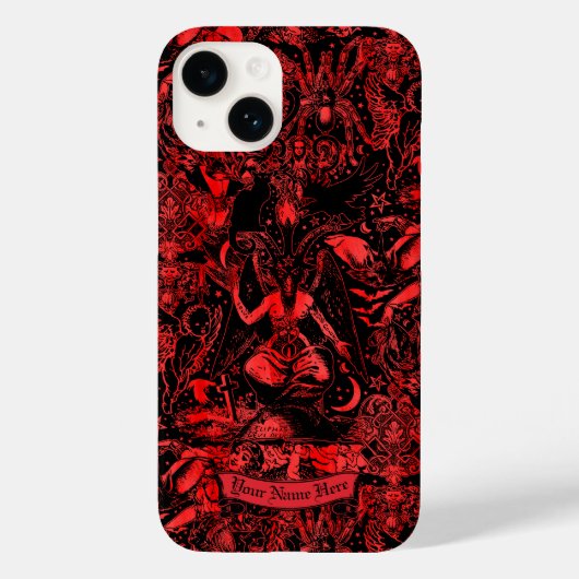 Gothic Baphomet Red Devil Satanic Grunge Gothic Case-Mate iPhone Case (Achterkant)