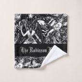 Gothic Baphomet Vleermuizen Skulls Gothic Bad Handdoek (Wasdoekje)