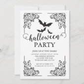 Gothic  Bat Halloween Kaart (Voorkant)