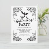 Gothic  Bat Halloween Kaart (Staand voorkant)