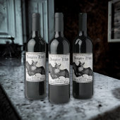 Gothic Bat Halloween Vampire Elixir Wijn Etiket