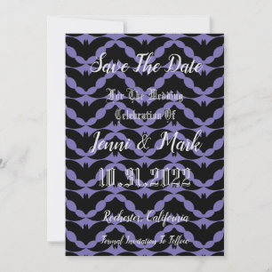 Gothic Bat Halloween Wedding Save The Date