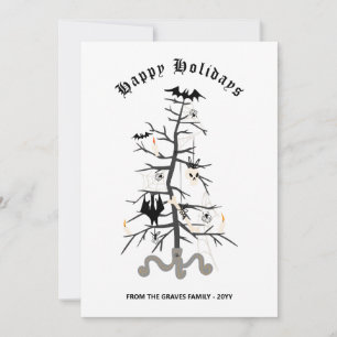 Gothic Bat Kerstmis Prettige feestdagen Kaart