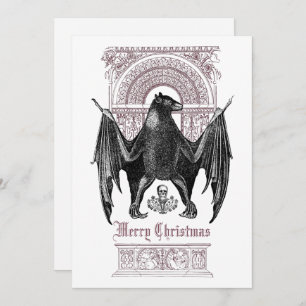 Gothic Bat Merry kerstvakanay Kaart
