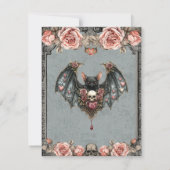 Gothic Bat RSVP-kaart Kaart (Achterkant)