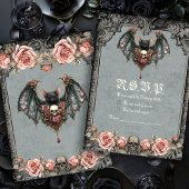 Gothic Bat RSVP-kaart Kaart