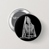 Gothic Bat Skeleton Ronde Button 5,7 Cm (Voorkant /achterkant)