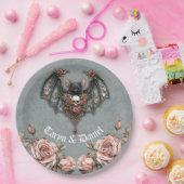 Gothic Bat Wedding Papieren Bordje (Feest)