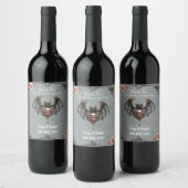 Gothic Bat Wedding Wijn Etiket (Flessen)