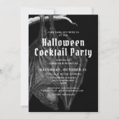 Gothic  Bats Halloween Cocktail Party Kaart (Voorkant)