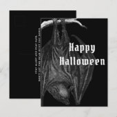 Gothic Bats Happy Halloween Briefkaart (Voorkant / Achterkant)