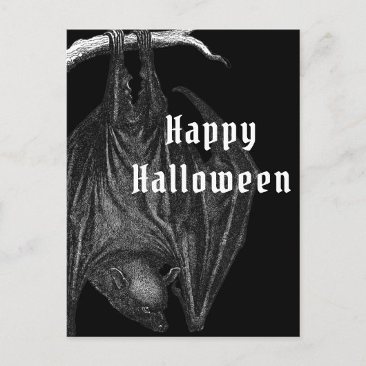 Gothic Bats Happy Halloween Briefkaart (Voorkant)