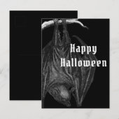 Gothic Bats Happy Halloween Briefkaart (Voorkant / Achterkant)