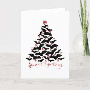 Gothic Bats Kerstmis Feestdagen Kaart