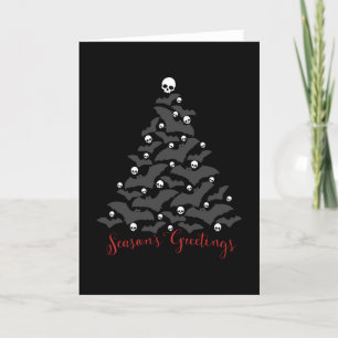 Gothic Bats Kerstmis Feestdagen Kaart