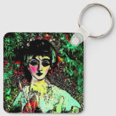 Gothic Beauty Portrait  Sleutelhanger (Achterkant)