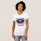 Gothic Beauty Purple Dripping Lips T-Shirt (Devant entier)