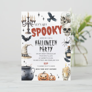 Gothic Betoverde Halloween Feest Uitnodiging