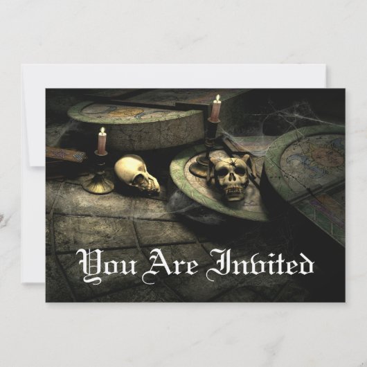 Gothic Birthday Party Invitations Kaart (Voorkant)