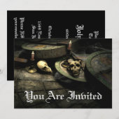 Gothic Birthday Party Invitations Kaart (Voorkant / Achterkant)